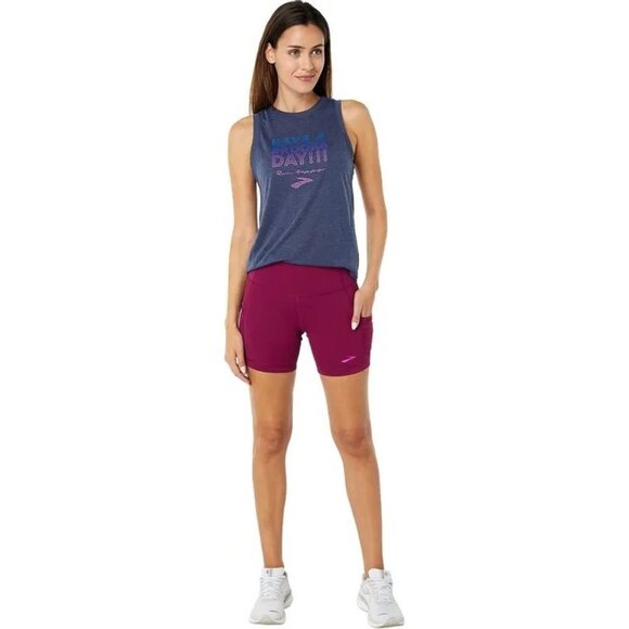 Brooks Women's Method 5" Short Tight Running Athletic Shorts Boysenberry Small - Picture 4 of 9